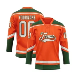 High Quality Custom Sublimation <b>Ice</b> Hockey Jerseys Customized Color Adults Unisex 100% Polyester Quick Dry Breathable OEM Wear - Product Image 1
