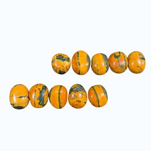 Piedra Natural Pulida de Jaspe Naranja Negro Indonesio, Pequeña Placa de Piedra Rodada con Patrón, Feng Shui, Jade, Cristal, Ágata, Amatista - Product Image 5