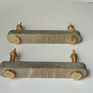 Natural Stone Green Marble Drawer Cabinet Pull <b>Handle</b> Brass Base Luxury Furniture Knob for Kitchen Wardrobe <b>Door</b> Dresser <b>Handles</b> - Product Image 1