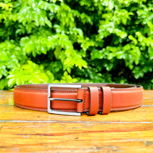 Ceinture décontractée réversible de qualité supérieure pour hommes, finition Nikhil bicolore, longueur personnalisée, cuir véritable avec boucle des deux côtés - Product Image 2