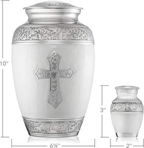 New Arrival Brass Elegant Memorial Cremation <b>Pet</b> <b>Urn</b> for <b>Pet</b> Ashes/Christ Cross Metal Cremation <b>Urn</b> Gold Adult Funeral <b>Urn</b> - Product Image 3