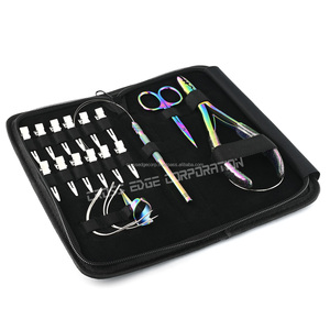 Premium Quality Rainbow Color Custom logo Mini Multipurpose <b>Thread</b> Cutting Scissor Hair Extension <b>Tools</b> Kit - Product Image 5