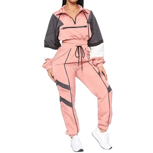 Ensemble coupe-vent 2 pièces pour femme, survêtement de sport, ensembles de jogging, logo personnalisé OEM, costumes coupe-vent pour femme - Product Image 2