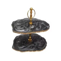 Support à gâteau en résine fait main, moderne, luxueux, écologique, résistant au lave-vaisselle, 1 pièce, pour la maison, l'hôtel, le restaurant, HF CRAFTS