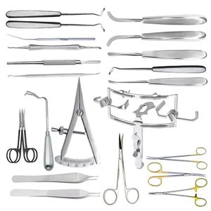 Kit manuel ORL en acier inoxydable de haute qualité, 22 pièces, pour lèvre fendue et palais fendu, avec écarteur buccal, instrument complet de chirurgie plastique, garantie 2 ans - Product Image 2