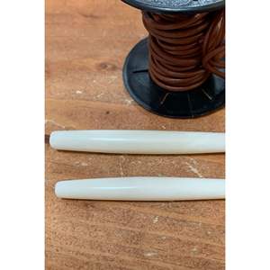 Perles en os de buffle naturelles faites à la main, écologiques, longues, blanches, lisses, en forme de tube, pour bijoux tribaux, colliers, bracelets, artisanat - Product Image 6