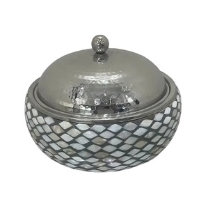 Casserole décorative de style arabe classique, écologique, durable, en métal, diamètre 24 cm, pour service, forme de casserole, fournitures hôtelières - Product Image 3