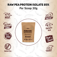 Isolat de protéines de pois pur de qualité supérieure 85% non aromatisé, facilement digestible, complément en poudre pour adultes