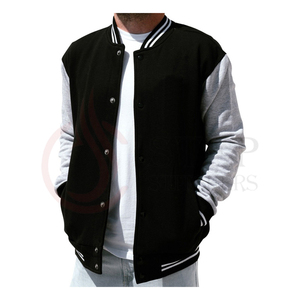 New Arrival Wool Body Genuine Leather Sleeves Letterman Bomber <b>Jacket</b> Letterman <b>Jackets</b> For <b>Men</b> And Women <b>summer</b> - Product Image 3