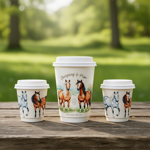 Ensemble de 8 tasses jetables Charming Horses - Product Image 3