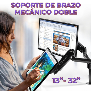 Supporto per Doppio Schermo Nuovo Prodotto da 32 Pollici con Angolo di Inclinazione Massimo di 90 Gradi - Product Image 3