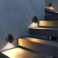 Lampe murale LED rechargeable USB nouvelle veilleuse de poisson diable pour chambre lit escalier et couloir capteur de mouvement et corps PC