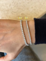 Bracelet tennis en diamants de laboratoire ronds de 0,05 à 0,52 ct, serti pavé en or 18 carats, certifié IGI, tendance, pour femme, personnalisable OEM ODM, vente en gros