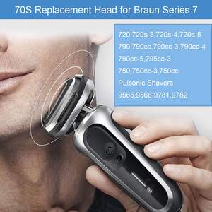 Lot de 2 têtes de rasoir de rechange compatibles avec rasoir électrique rechargeable à grille, étanche et lavable, pour le visage et les zones du bikini - Product Image 3