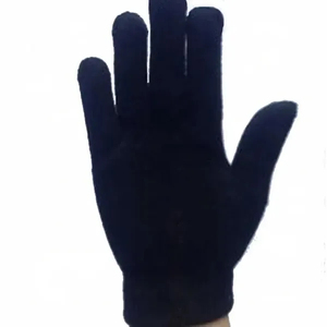 Gants en tricot acrylique unisexes pour hommes à bas prix Gants noirs personnalisables en vrac Gants d'hiver doux Micro-Touch - Product Image 2