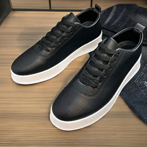 Zapatos de cuero informales para todas las estaciones para hombre Diseño Deportivo Ligero Característica antideslizante Aumento de altura Botines de moda clásicos - Product Image 2