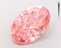 Aniva, Diamantes Sueltos de Color Rosa Cultivados en Laboratorio, Certificados por IGI, Corte Ovalado de 10.04 Quilates, Excelente Corte Pulido Garantizado