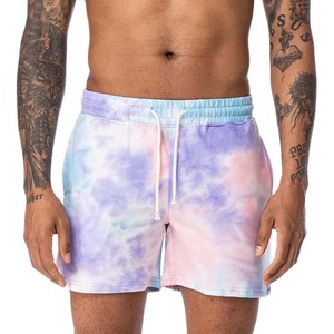 กางเกงขาสั้นผู้ชาย Tie Dye โลโก้ที่กําหนดเองขายส่งออกกําลังกายผ้าฝ้ายกางเกงขาสั้นพร้อมกระเป๋ากางเกงขาสั้นคุณภาพสูง - Product Image 2