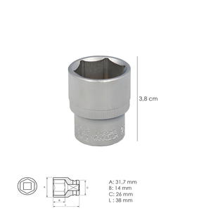 Chiave a Bussola Esagonale da 1/2 Pollice 23 mm - Product Image 2