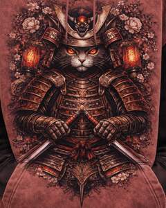 Manufacturer Rust <b>Red</b> Samurai Cat Graphic Hoodie <b>Women</b> Oversized Streetwear Pullover Fleece Hooded <b>Sweatshirt</b> Casual Winter Wear - Product Image 5