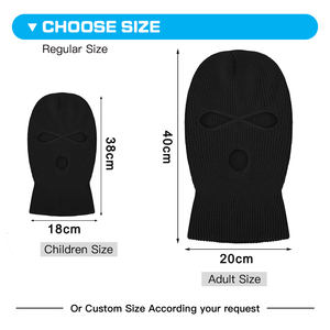 Masque de ski en tissu respirant à 3 trous pour homme, broderie d'image, balaclava, tissu commun, expédition DDP en plein air - Product Image 4