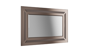 Miroir décoratif contemporain avec verre biseauté et cadre superposé - Product Image 2