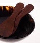 Cuenco de cuerno rústico Brillo natural Tradicional hecho a mano Libre de BPA Lujo Ecológico Ensalada Tazón de exhibición de frutas secas para boda - Product Image 3