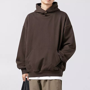 Sudadera con capucha de textura neutra para hombres y mujeres Nuevo abrigo básico suelto de color sólido para parejas - Product Image 1
