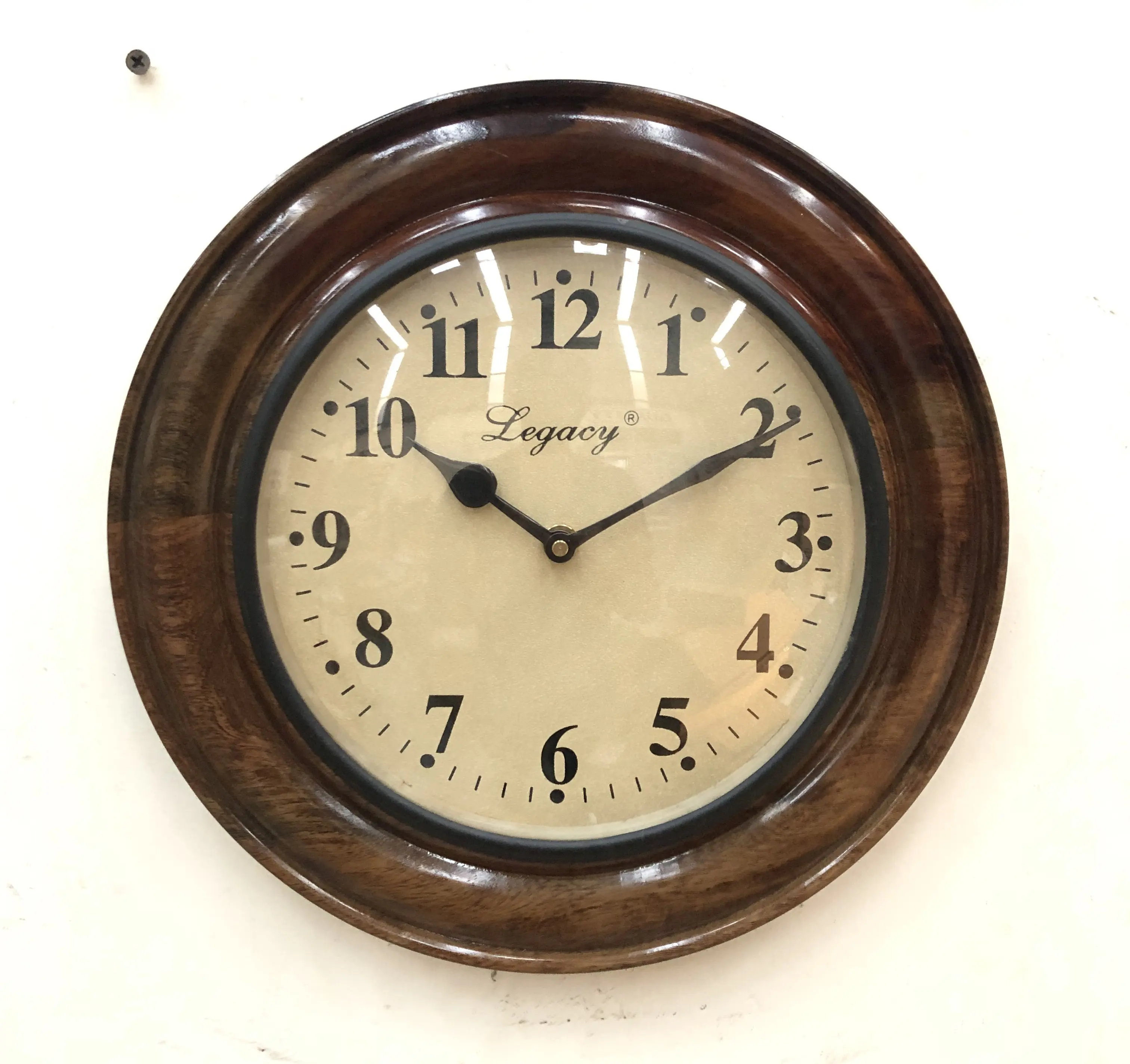 Оптовая продажа, настенные часы с римскими цифрами 12 дюймов, новые дизайнерские деревянные Большие Аналоговые антикварные настенные часы для офисов отеля