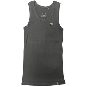 Haute qualité couleur personnalisée confort Fit printemps été porter 100% coton col rond côtelé gilet avec broderie poitrine pour hommes - Product Image 1