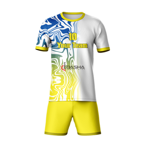 Maillot de football professionnel à manches courtes personnalisé pour adulte, en polyester sublimé, séchage rapide et respirant - Product Image 1