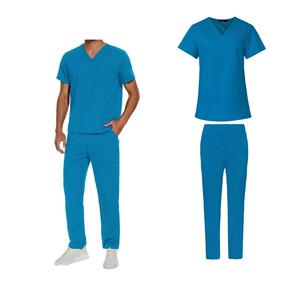 2024, superventas, conjuntos de mujer transpirables elásticos personalizados, uniformes de enfermería, uniforme de Hospital, Pantalones rectos, uniformes médicos - Product Image 6