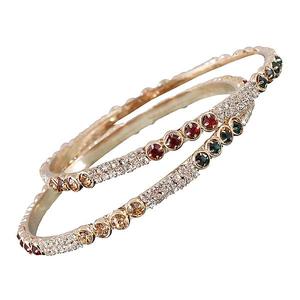 Kriaa <b>Gold</b> Plated Austrian Stone Fashion Jewelry <b>Set</b> 1401110_2.10 <b>Bangle</b> <b>Set</b> - Product Image 1