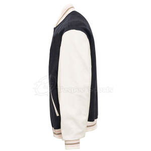 Top Selling Custom Made Men's Letterman <b>Jacket</b> Cotton Wool Breathable <b>Mandarin</b> <b>Collar</b> Best Quality Durable Material Winter - Product Image 3