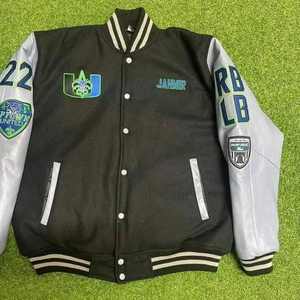 DCY Fabricants Veste universitaire brodée personnalisée Veste de baseball en cuir blanc pour hommes - Product Image 3