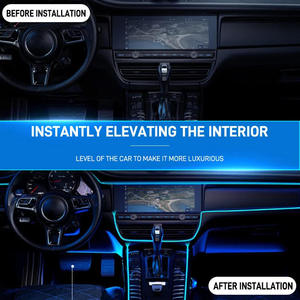 Bande lumineuse flexible RGB pour intérieur de voiture, éclairage d'ambiance USB EL à ligne froide pour la décoration intérieure et la recherche sur l'épilepsie et la dépression - Product Image 6