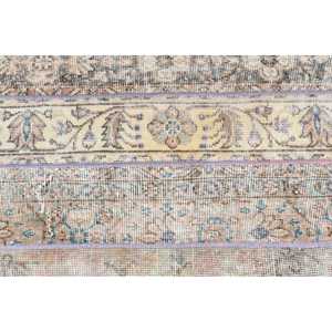 Tapis turc vintage 2,1 x 4,4 pieds, petit tapis, tapis rayé marron - Product Image 5