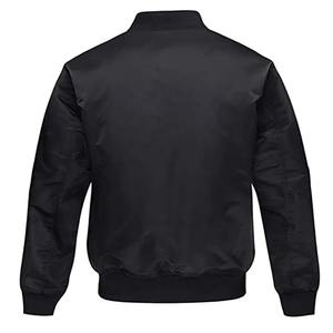 OEM de suministro de fábrica de los hombres de bombardero chaqueta de invierno acolchado de nailon de poliéster chaqueta de vuelo de estilo de calle con cremallera - Product Image 2