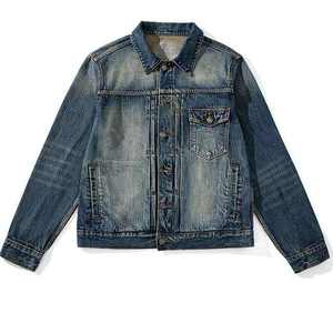 Veste en jean déchirée tendance, classique, décontractée, bleue, coupe slim, pour homme, veste en denim délavée - Product Image 6