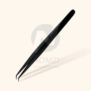 Pinzas de extensión de pestañas con agarre de diamante de alta calidad, caja recubierta de papel de Color Plasma de acero inoxidable, Punta puntiaguda en caja, venta al por mayor - Product Image 4