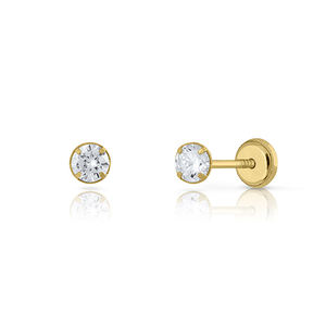 Pendientes básicos de oro con diamantes y circonitas CZ, pendientes de gota y pasador, patrón de estrella de moda, accesorios de boda y compromiso de oro amarillo rosa - Product Image 1