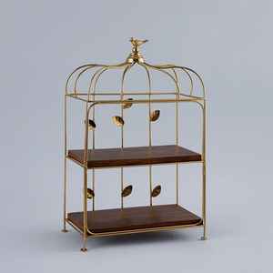 Traditional Metal And <b>Wood</b> <b>Cupcake</b> Dessert Display Riser With Floral Engraving For Elegant Food Serving And Home Decor Accents - Product Image 1