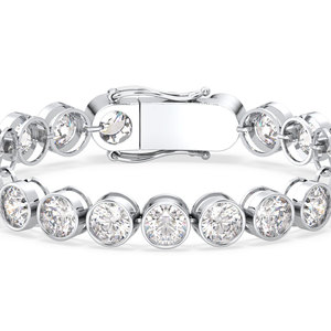 REYES 7MM Moissanite Box Lock Bracelets de tennis en argent sterling 925 certifié GRA Moissanite Cadeau d'anniversaire Bijoux fins - Product Image 4