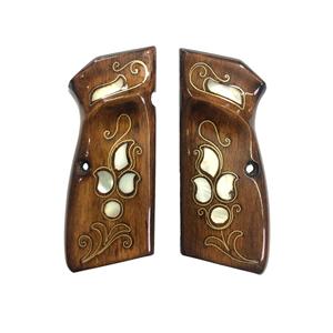 Belgian Browning HP 14 compatibile madreperla intarsio taglio Laser manico in legno Mod9 - Product Image 1