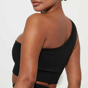 Soutien-gorge de sport à une épaule sans couture-Élégant, durable et parfait pour le fitness, le yoga et l'usure quotidienne - Product Image 2