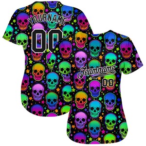 All Print Baseball Jersey Uniform Blank Custom Skull Fashion Wholesale Spandex/<b>Polyester</b> Breathable Quick Dry <b>T</b> <b>Shirts</b> Best - Product Image 2