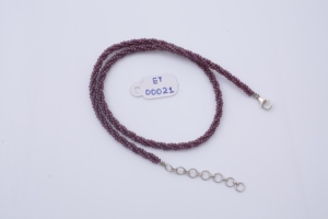 Collier en argent sterling 925 avec perles de grenat pour femmes, bijoux de mode faits à la main pour les mariages, les fêtes et les fiançailles - Product Image 5