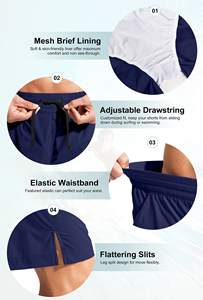 กางเกงขาสั้นเอวสูงใส่ได้ทั้งชายและหญิงสำหรับฤดูร้อนกางเกงผ้าโพลีเอสเตอร์น้ำหนักเบาระบายอากาศได้ดีโลโก้ได้ตามต้องการ - Product Image 6