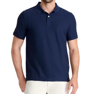 Chemises pour hommes de qualité supérieure 100% coton Polo pour hommes à manches courtes Col montant Logo personnalisé Respirant Polo pour hommes personnalisé - Product Image 2