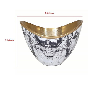 Cuenco de vajilla chapado en oro hecho a mano de primera calidad con forma y tamaño personalizados, diseño elegante para servir comida - Product Image 5